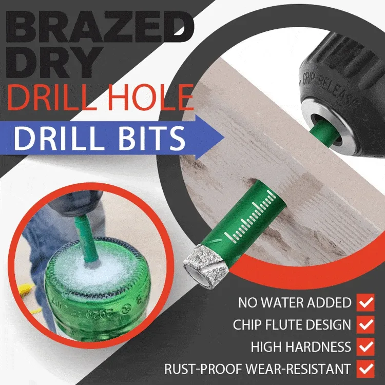 Durable—Brazed Dry Drill Hole Drill Bits
